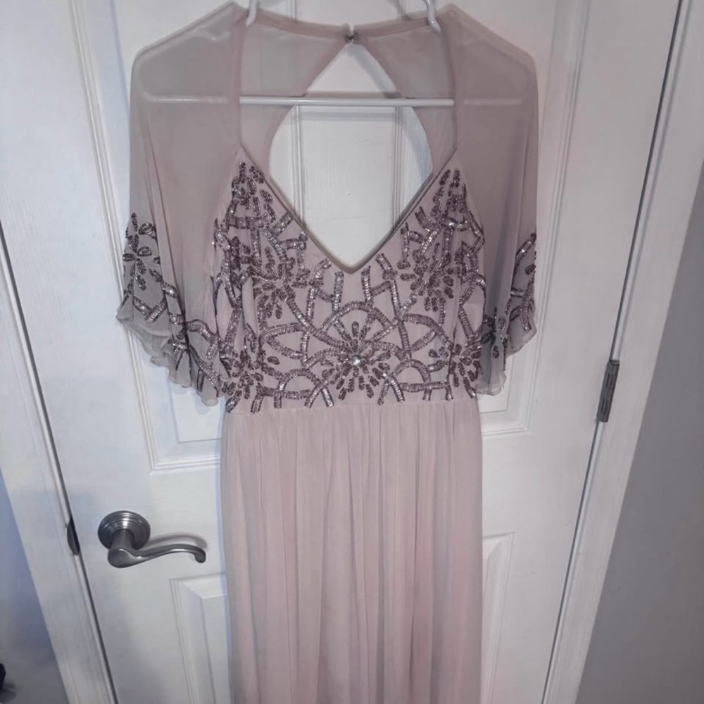 Boohoo Blush Beaded Dress